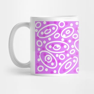 Retro - Patterns in Pink and White Mug